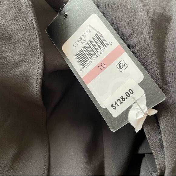 GUESS Women's Soft Touch Mini with Ruffle Detail Dress Black Sz 10 - Picture 8 of 11